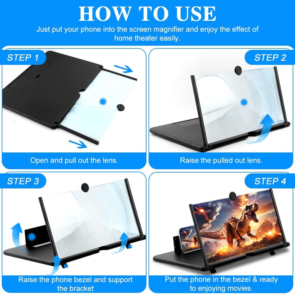 Bibabala Amplifier,3D Gaming(Size:18") Screen Magnifier HD Mobile Phone Magnifier Projector Screen