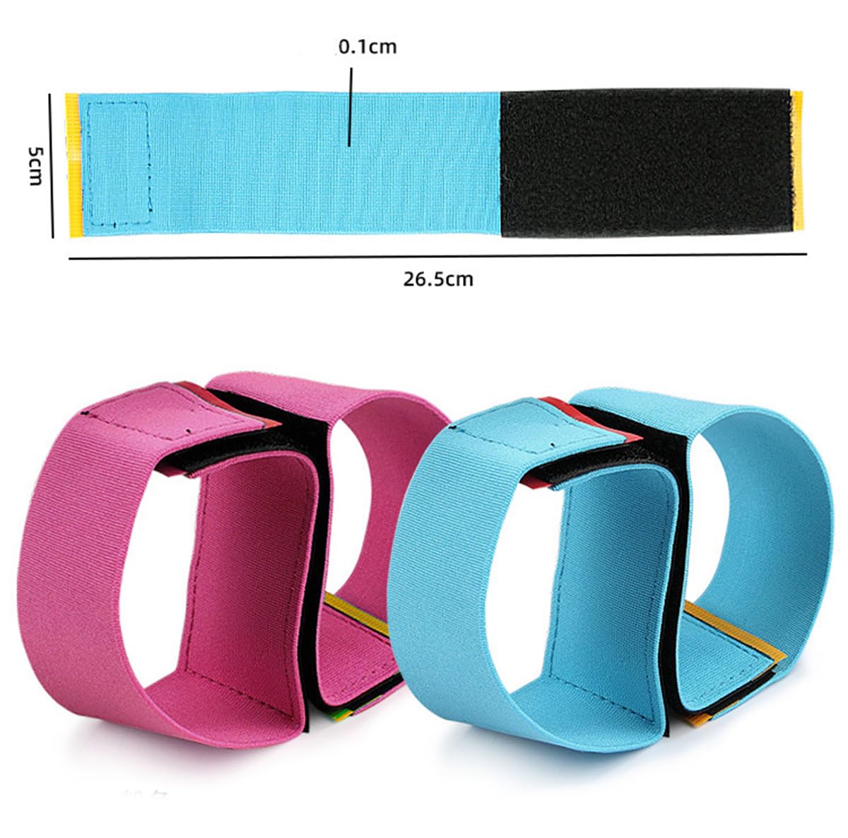Foot Straps for Gymnastics, 2 Pairs Gymnastics Sticky Toes Tumbling Trainer Aid Elastic Foot Bands, Back Handspring Trainer Cheerleading Dance Gymnastics Training Equipment for Girls Boys Practice
