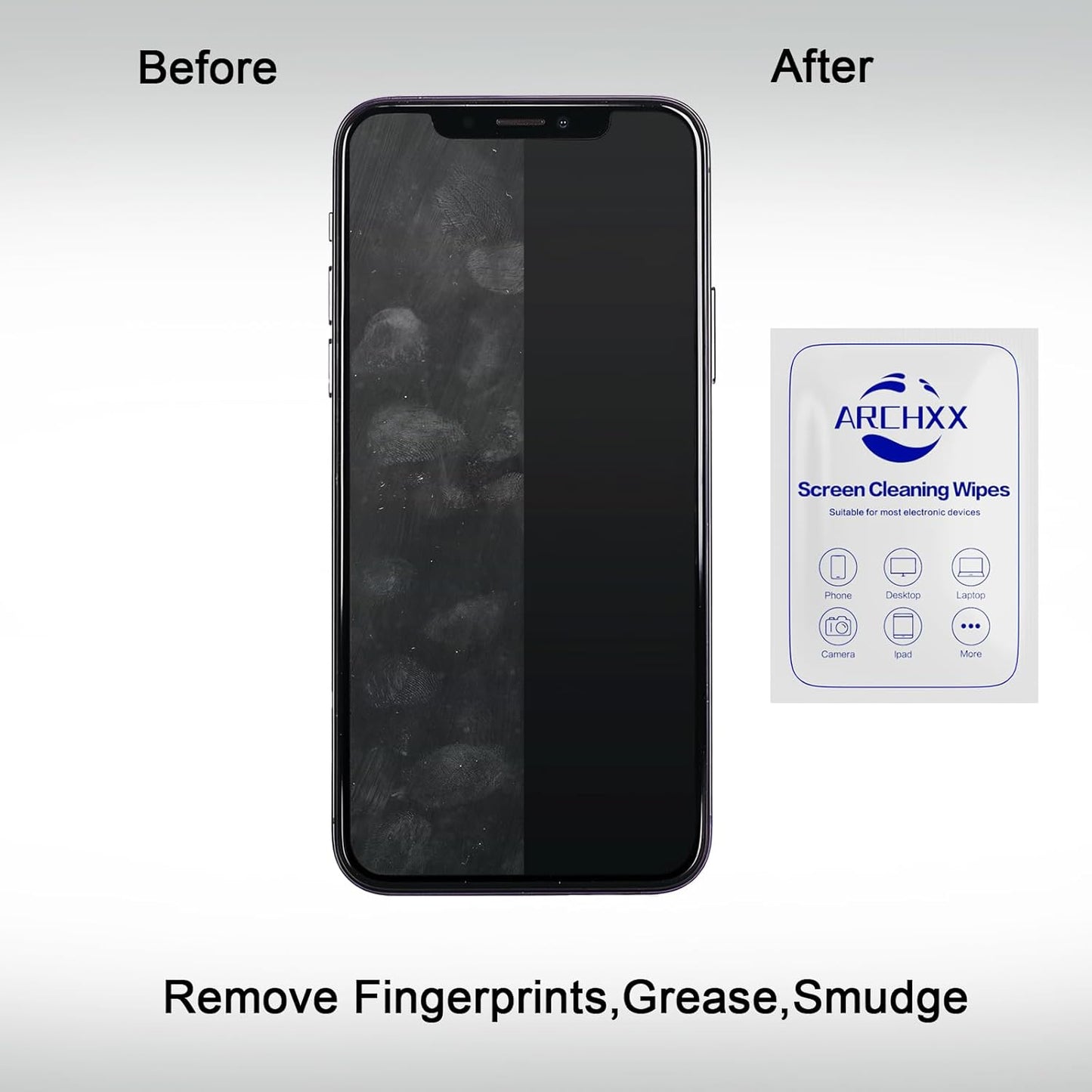 240 Count 6"x6" ARCHXX Screen Wipes for Electronics, Pre-Moistened Screen Cleaner for Screens