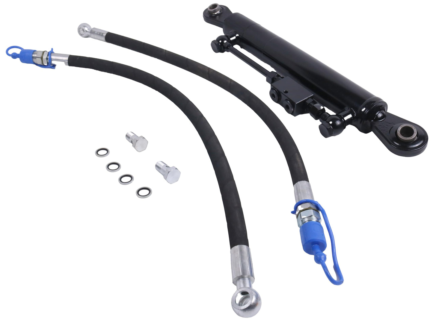 Solarhome New Hydraulic Top Link Cat. 1-1 with Locking Block 20 7/8” - 31 7/8”Bore with 2 x Hose, 2-Way Check Valve Hydraulic Cylinder Compatible with Tractors, Excavators