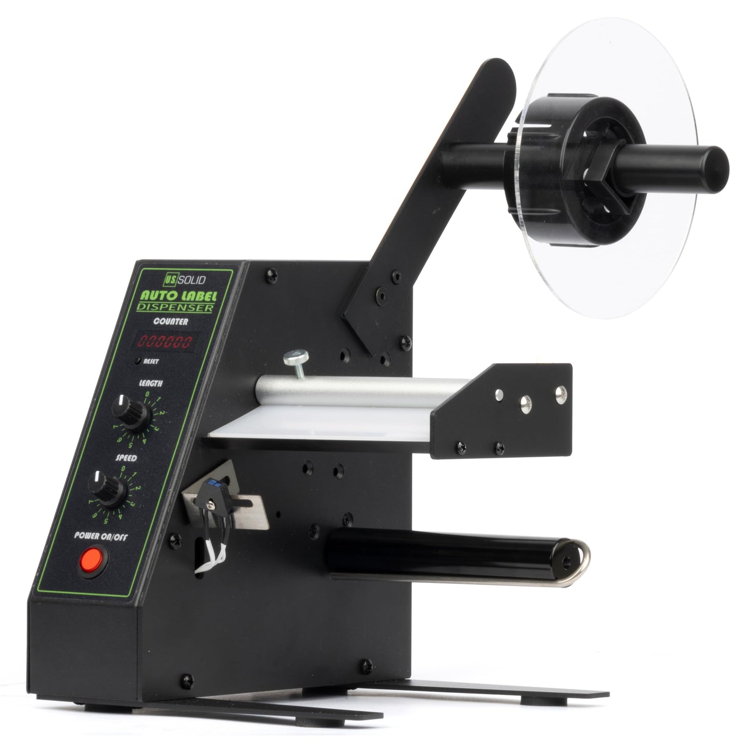 U.S. Solid Automatic Label Dispenser | Multi-Row Auto Counting 0-999999 | Label Width 0.16-5.51 in, Length 0.12-5.91 in | Adjustable Speed