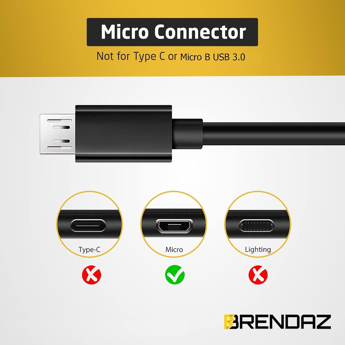 M50 90D 2.0 (15-Feet) BRENDAZ Compatible Canon Camera USB Cable for Canon EOS Mirrorless, EOS Cameras, USB Cable Micro