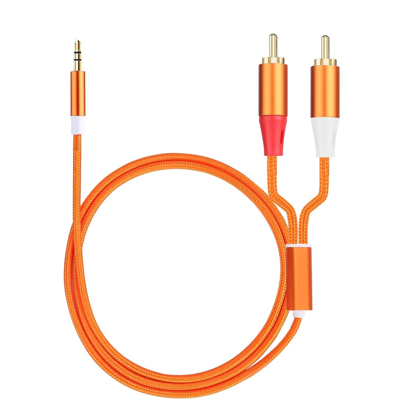 SJINYITONG 3.5mm Cable,2 3.5mm MP3 3.3ft/1 Pack to RCA RCA to AUX Cable for HiFi Systems, Speakers, Players, TVs