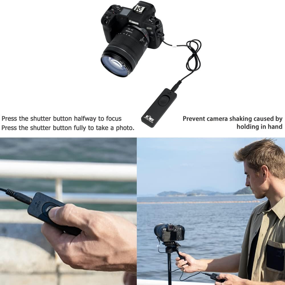 KIWIFOTOS A6000 A6100 A6300 Remote Shutter Release & Soft Eyecup Eyepiece for Sony Mirrorless Camera