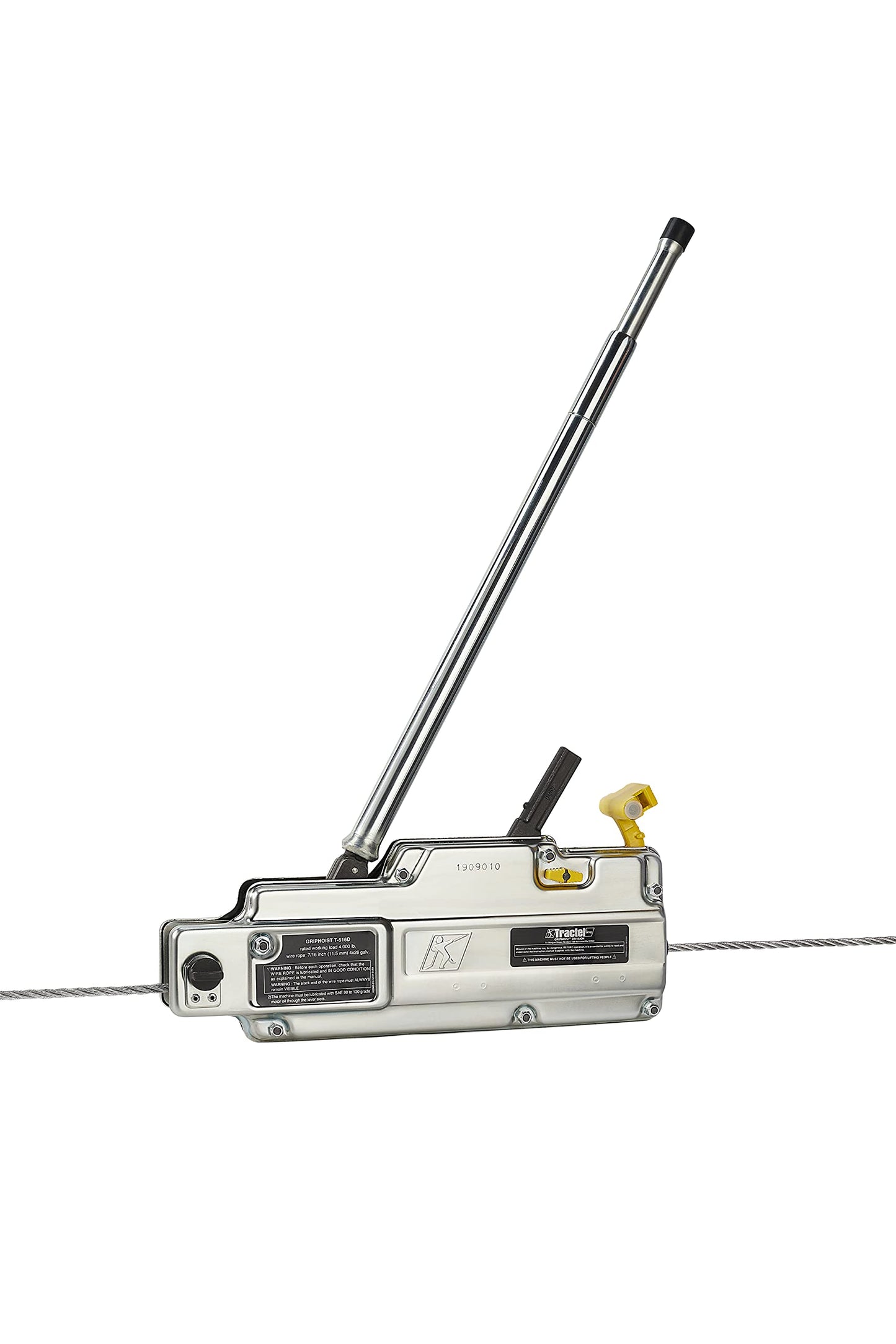 Tractel griphoist - Wire Rope Hoist | 2 Ton - 4000 lbs Weight Capacity | Manual Lever Wire Puller | Portable Design & Industrial Strength | T516D Model with 60 ft Cable Length