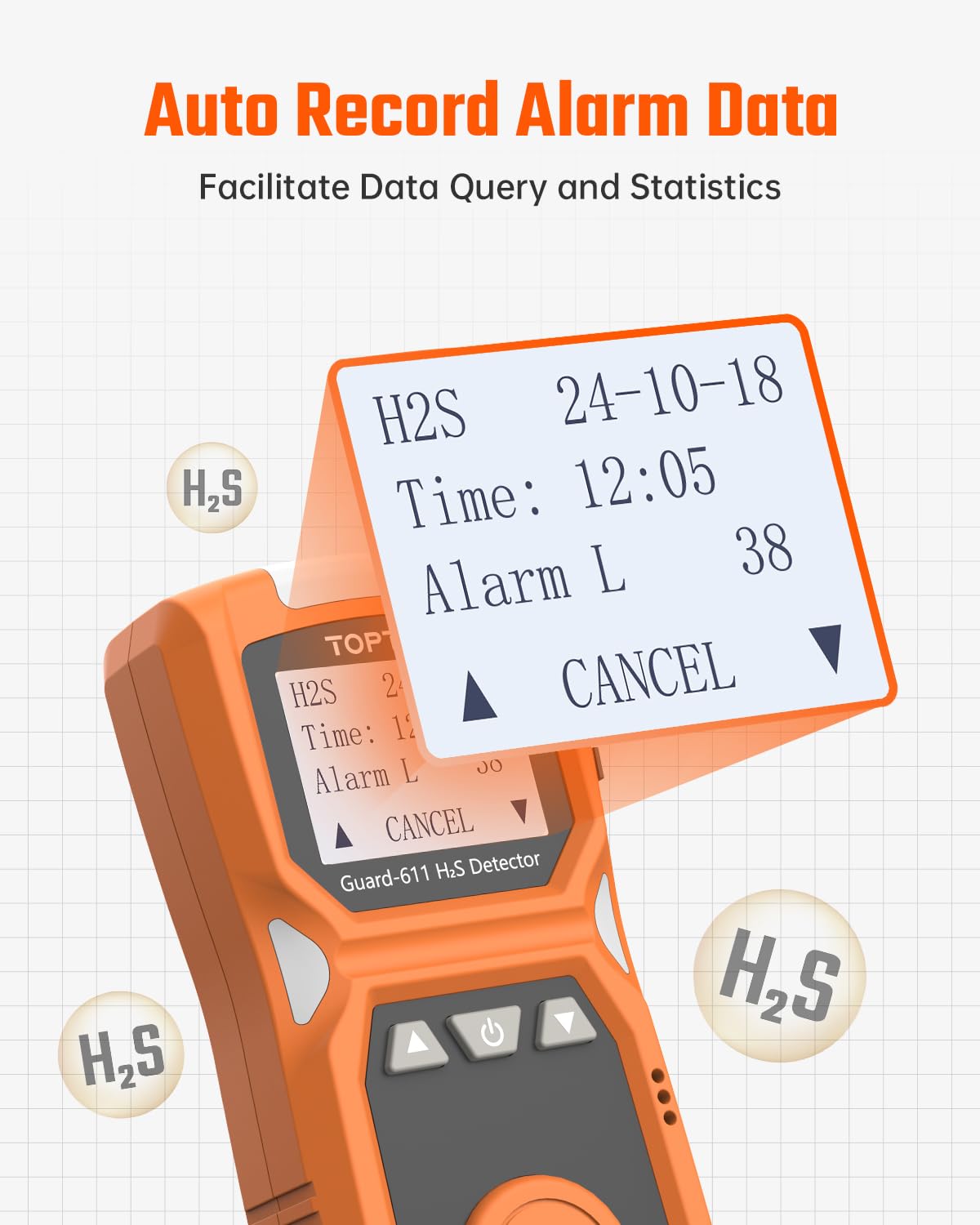 Guard-101 4-in-1 Gas Detector for H2S, CO, LEL, O2 & Guard-611 Portable H2S Gas Detector for Personal Safety in Industrial & Home Environments