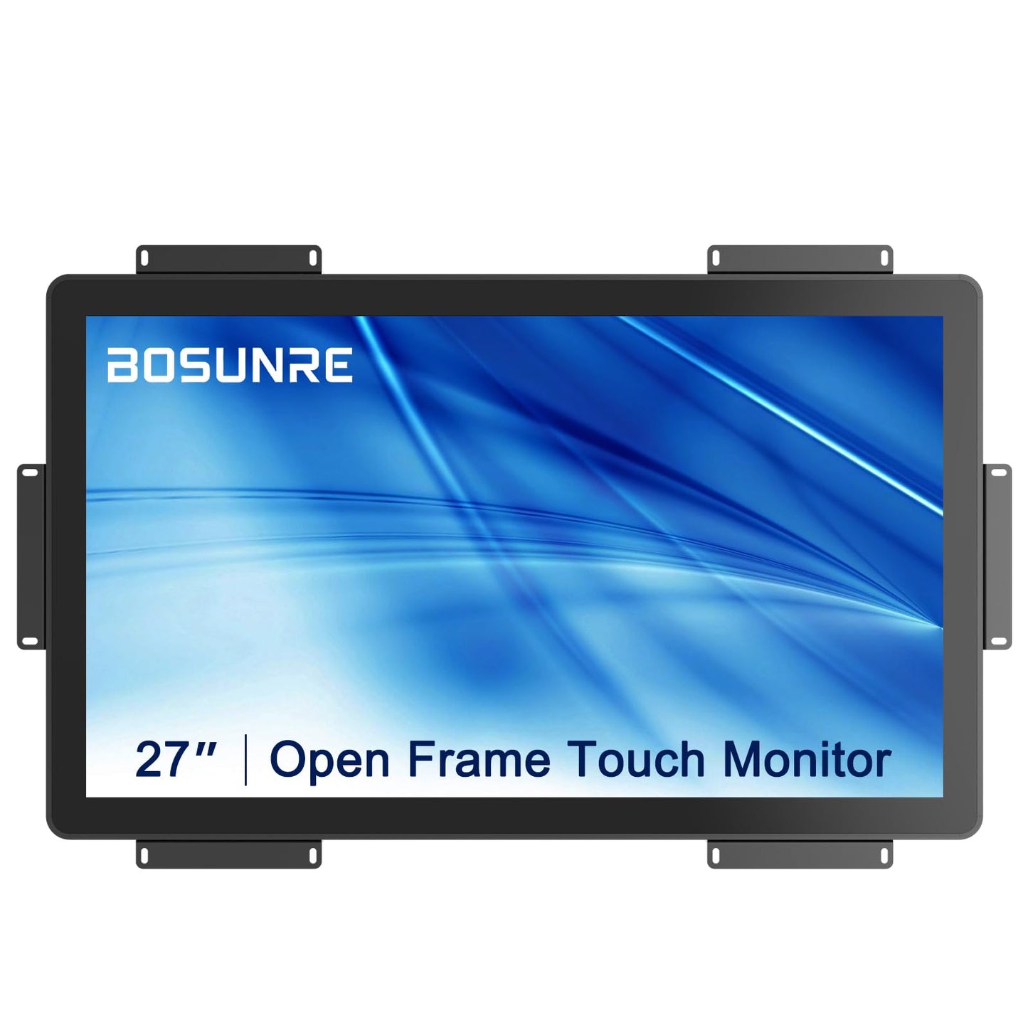 Bosunre 27 Inch FHD Capacitive PCAP Touch Screen Monitor,LED Backlight Industrial Touch Display, HD-MI & VGA Ports, Large Touch Monitor for Interactive Training Stations, Retail Self-Service