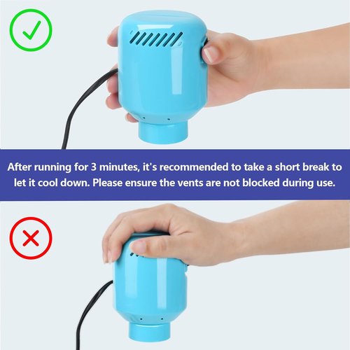 HOTBAG Electric Air Pump - Portable Vacuum Pump for Travel | Compress Clothing & Vacuum Seal Bags - Blue