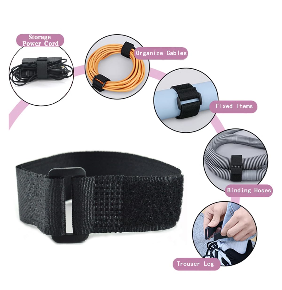 HUAHAITGCH 20 Pack (12 x 1 Inch) Reusable Fastening Cable Straps,Adjustable Multi-Purpose Hook and Loop Straps Nylon Cable Ties for Wire Cable Management Home Office Garage Outdoor Organization