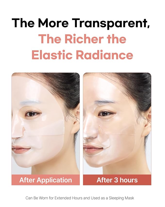 Mucin Collagen EGF Mask (Plant Mucin & 7 Collagen Complex) Hydrogel Sheet for Overnight Moisturizing Skincare, 5 Pack ??Bestselling Korean Face Mask, Glass Skin Glow Up Essentials