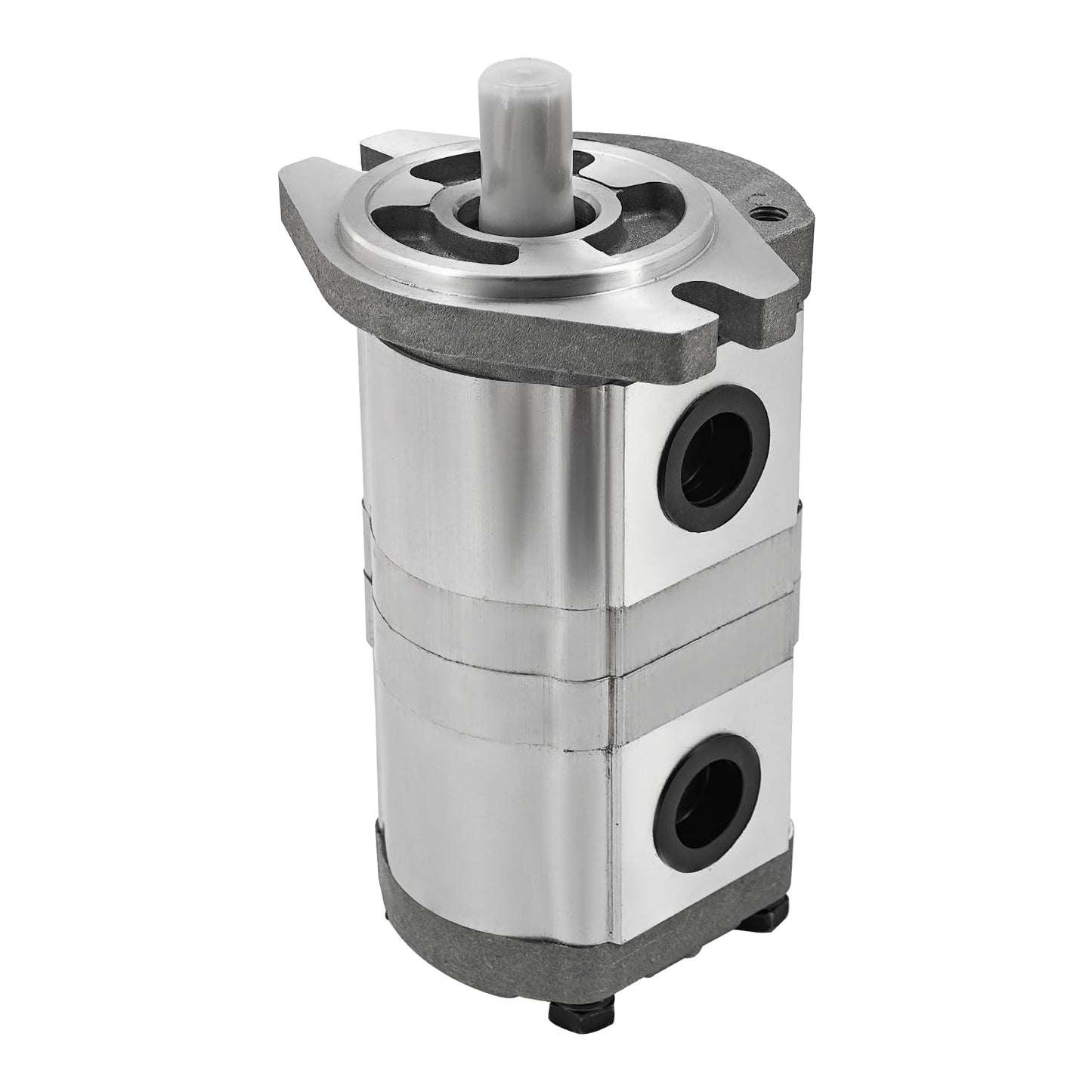 NEW HGP‑33A‑F4/4R Hydraulic Gear Pump Shaft 15.87mm 5/8" 25MPa 1800RPM Hydraulic Tandem Double Gear Pump Keyed Shaft for Mini Excavator Lifting Agricultural Machinery Inlet 3/4" Outlet 1/2"