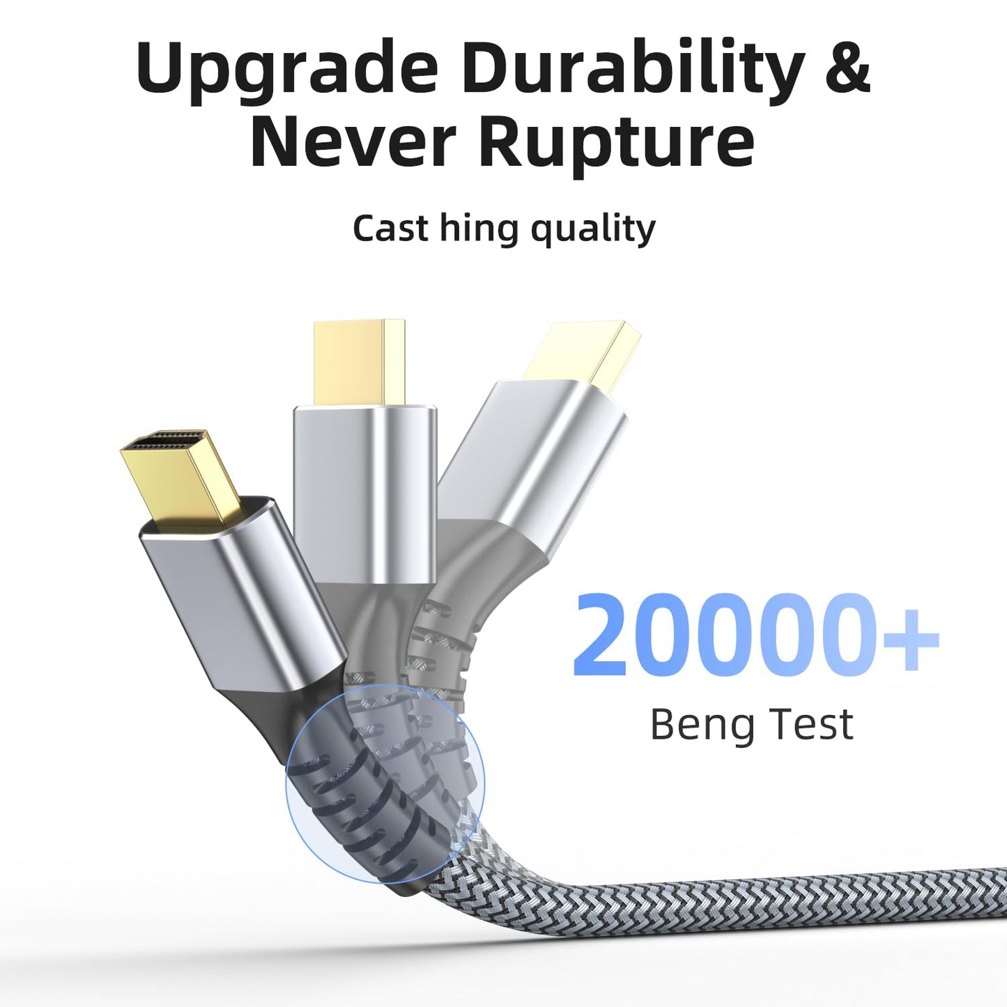 looyotul 4k 50ft 2.0 4K@60HZ 3D PS4/PS5 Hdmi Cable Ultra High Speed HDMI Cable ARC Gold Plated Connector Ethernet Audio