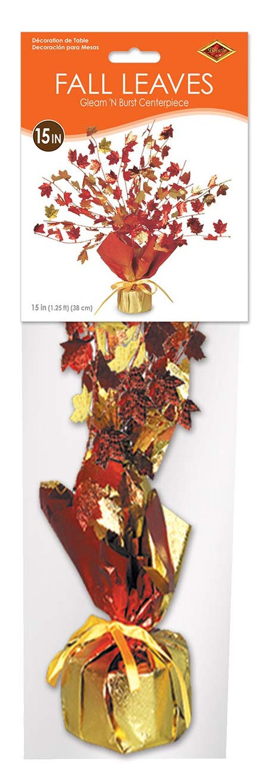 Fall Leaves Gleam 'N Burst Centerpiece Party Accessory (1 count) (1/Pkg)