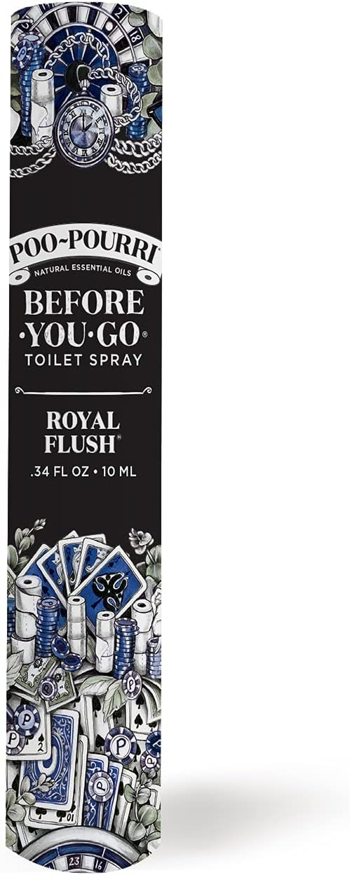 Poo-Pourri Before-You-Go Toilet Spray - Royal Flush Travel Size 10 mL | Eucalyptus & Spearmint Scent