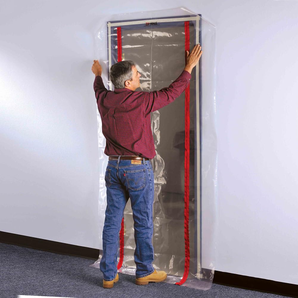 ZIPWALL ZDS - PK6 ZipDoor Dust Containment Standard Door Kit, 6 Pack, Black, 6 Count
