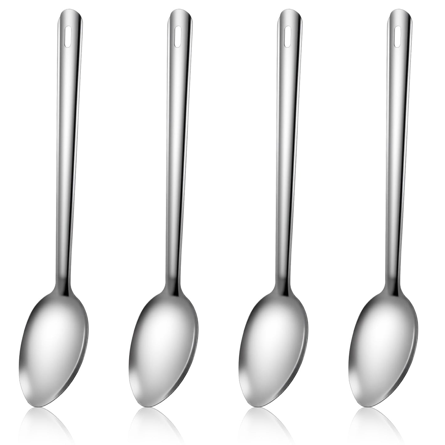 Sawysine 4 Pack 21'' Stainless Steel Spoons Extra Long Handle Stirring Spoons Giant Spoon Buffet Serving Spoon for Buffet Restaurant Brewing Cooking Serving Solid, with Thickness of 1.5mm