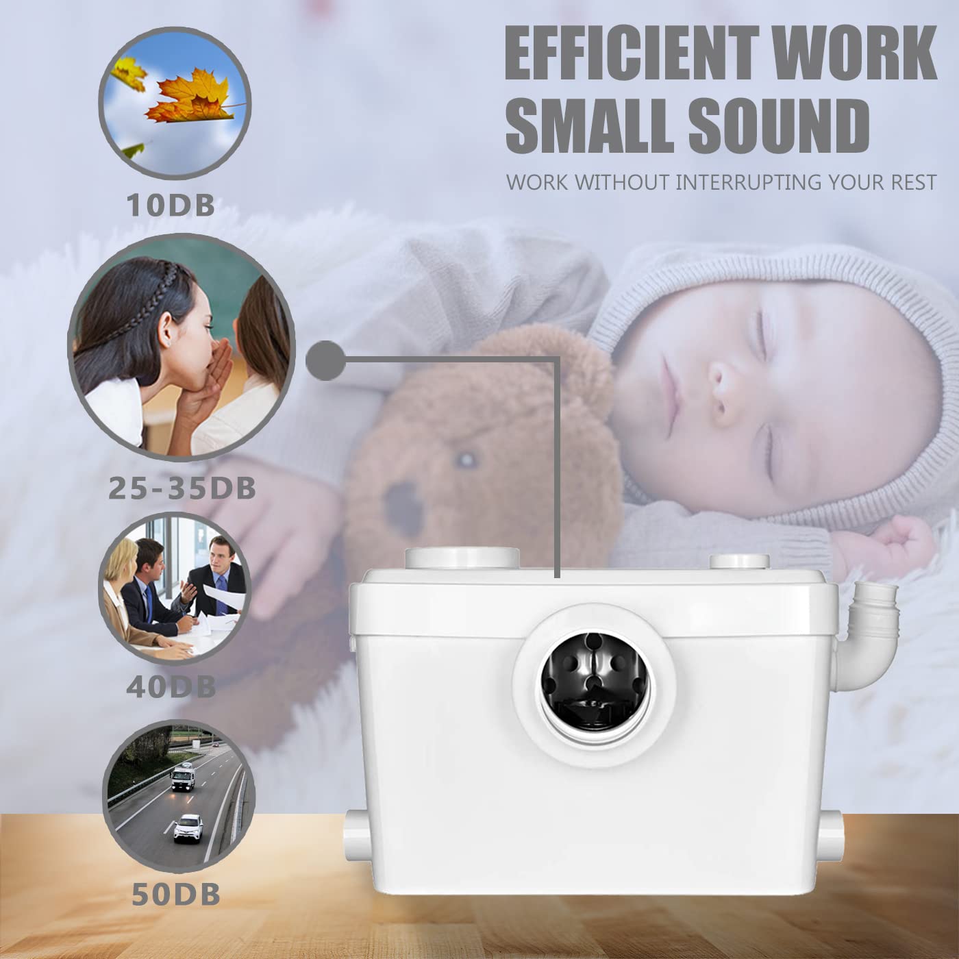 Trupow 600W 110V Macerator Sewerage Pump Waste Water Marine Toilet Bathroom Disposal Laundry