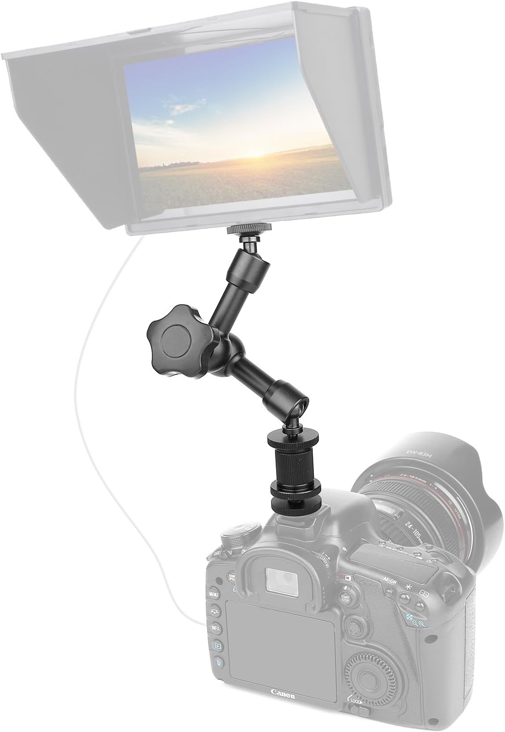 ChromLives 7'' 1/4'' Magic Arm, Articulating Magic Friction Arm Adjustable with Hot Shoe Mount Tripod Screw Compatible