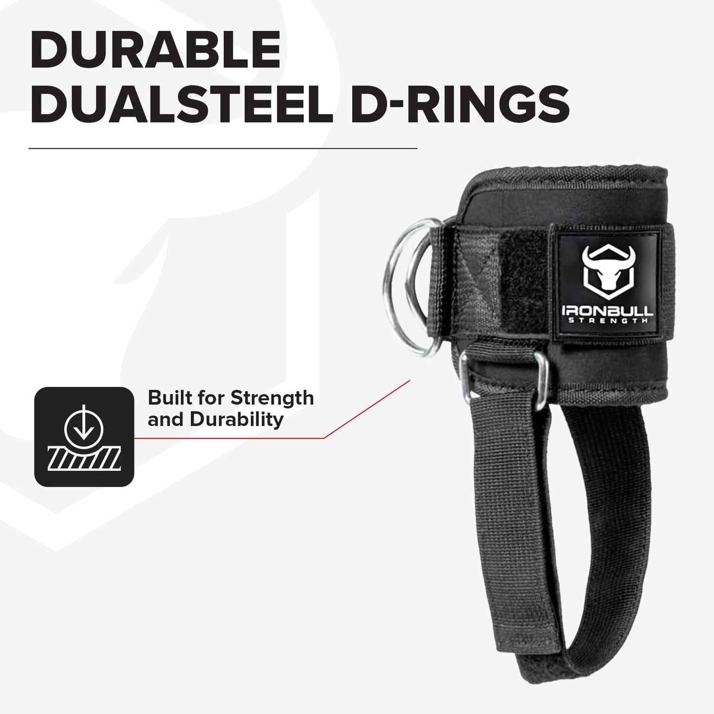 Women's Kickback Ankle Strap for Cable Machines & Resistance Bands: Gym & Home Workout Cuff Attachment for Leg Extensions, Kickbacks, Hip Abductors - Booty Exercises" (Single, Black)