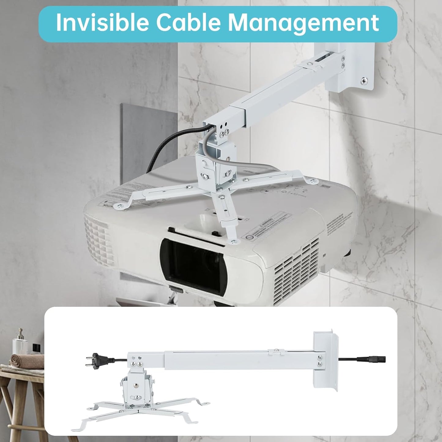 Runhike Projector Mounts Compatible with Epson Projector for Wall and Celling Mount,Ceiling Mount Compatible with Epson