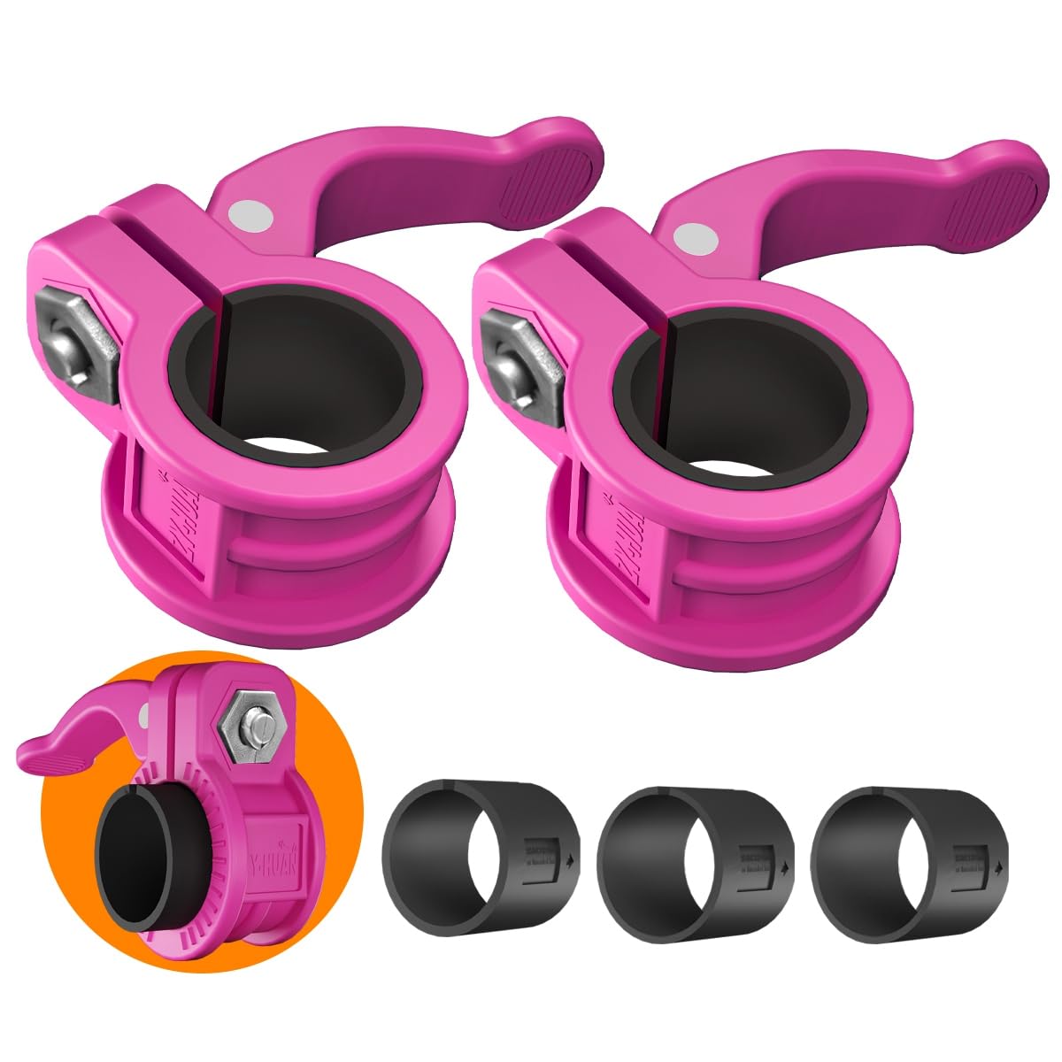Mini Barbell Clips 1 inch I Multi-Size Adjustable Barbell Collar I 2 inch Barbell ClampsIQuick Release Weight Clips Pair of Locking for Dumbbell Bar