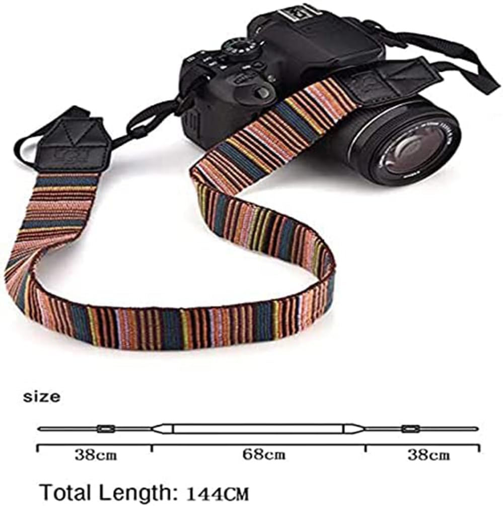 Eorefo Camera Strap Bohemia Camera Neck Strap Shoulder Belt Strap for Compact Digital Camera, Mirrorless Camera, Small