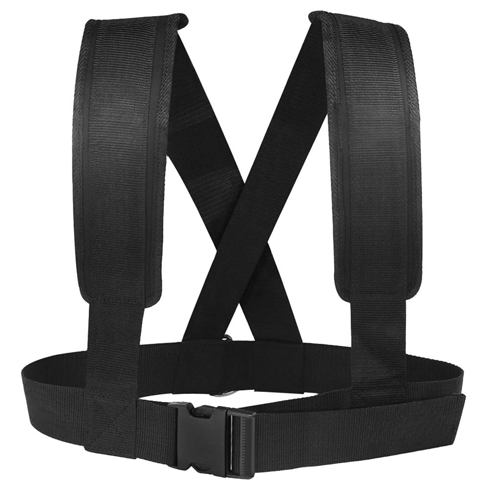 Weight Bearing Shoulder Strap, Resistance Bands Fitness Elastic Loop | Adjustable Padded Harness for Sled Tire Pulling, Resistance Training Workout