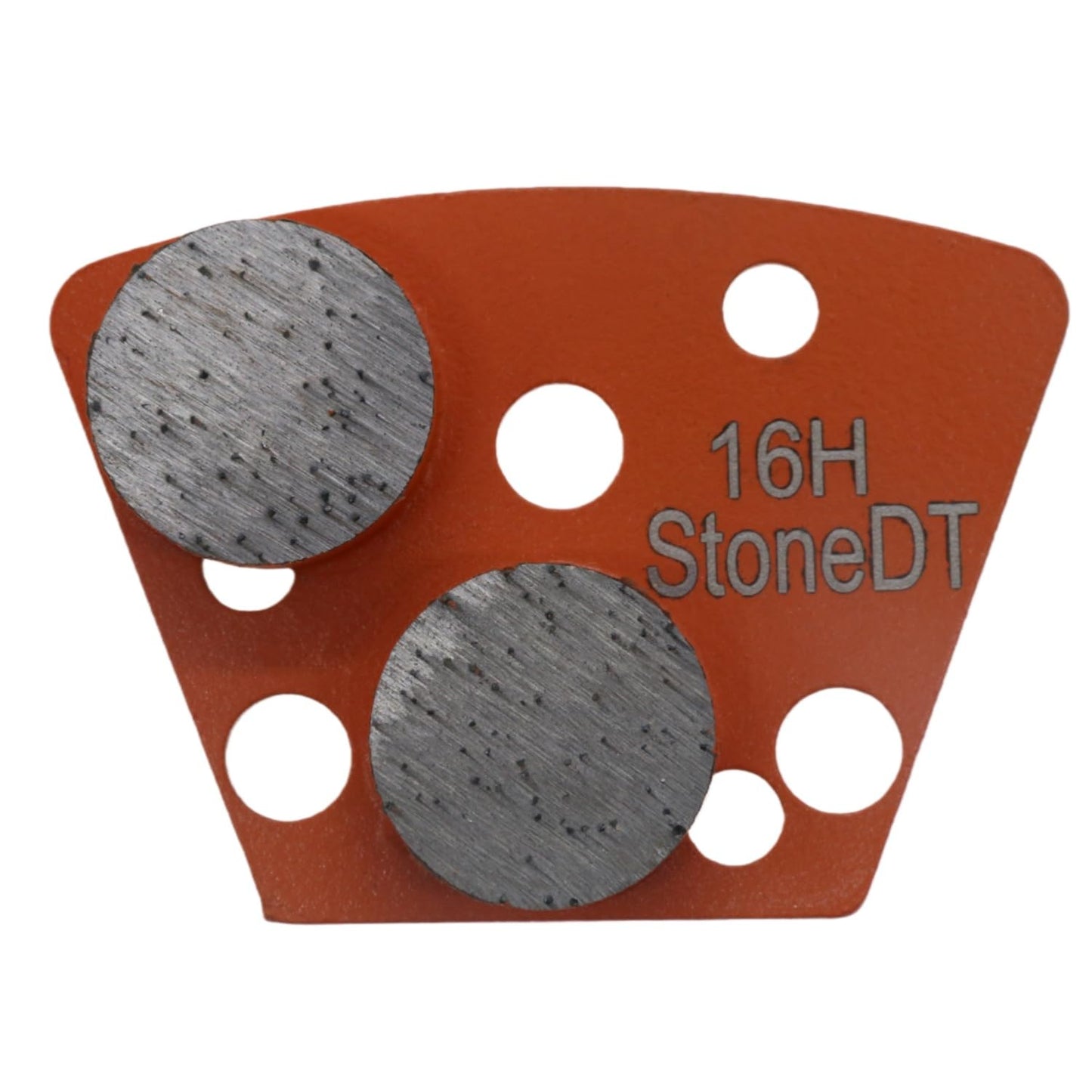 Diamond Grinding Shoes, Trapezoid Concrete Grinding Disc Fit with ASL Iron Horse Floor Grinders, Double Round Segs, 16 Grit Hard Bond, Pack of 9