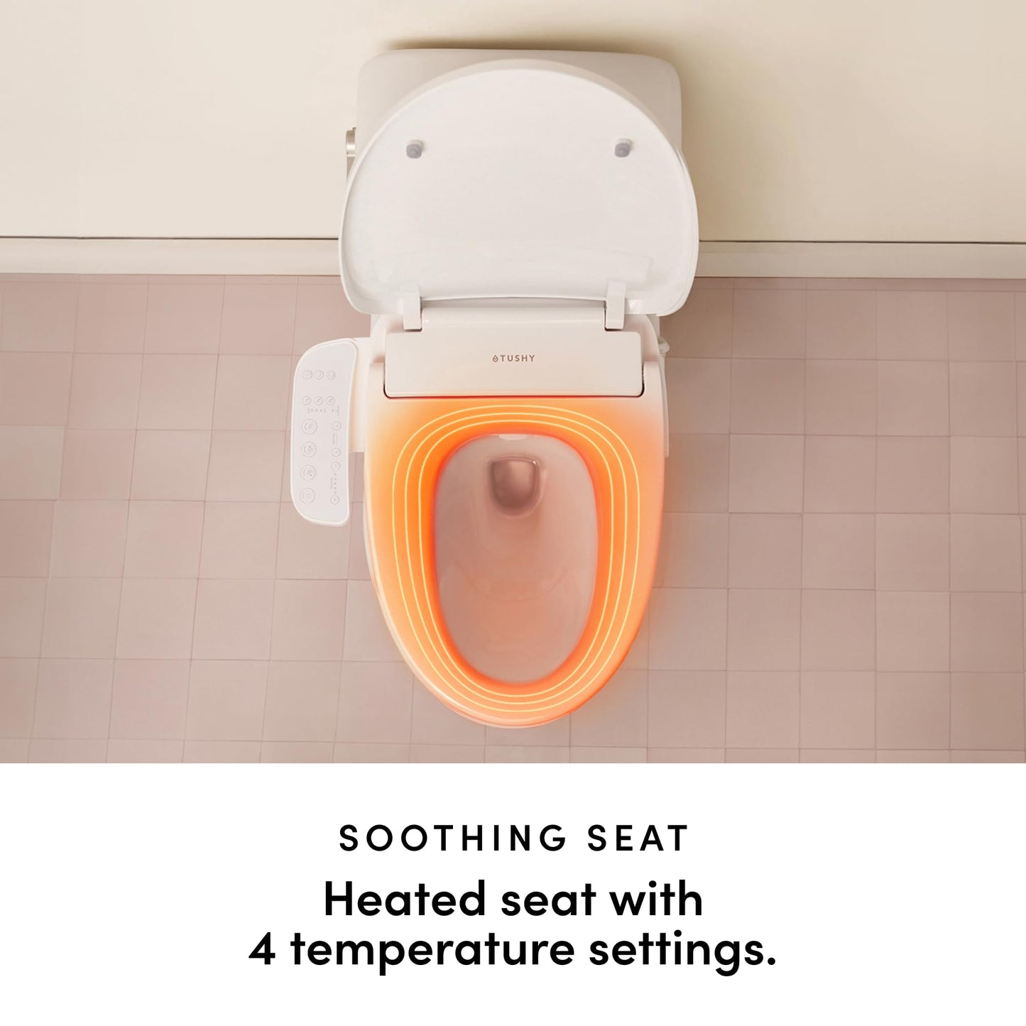 TUSHY Cloud Electronic Bidet Heated Toilet Seat: Instant Warm Water, Adjustable Air Dryer, Soft Close Lid and Seat & Night Light (Self Cleaning Nozzle and Water Filter), Elongated