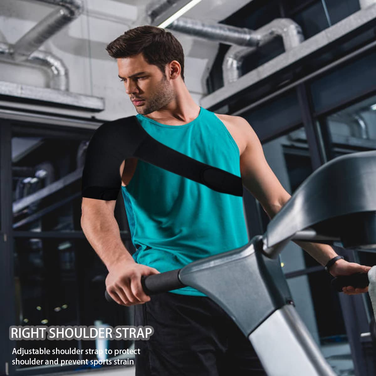 FERCAISH shoulder Adjustable Brace, Sports Protection Shoulder Strap Brace for Sleeping Outdoor Lifting Sports, Relieve Chronic Tendinitis Pain, Breathable Sports Protective Gear(R)