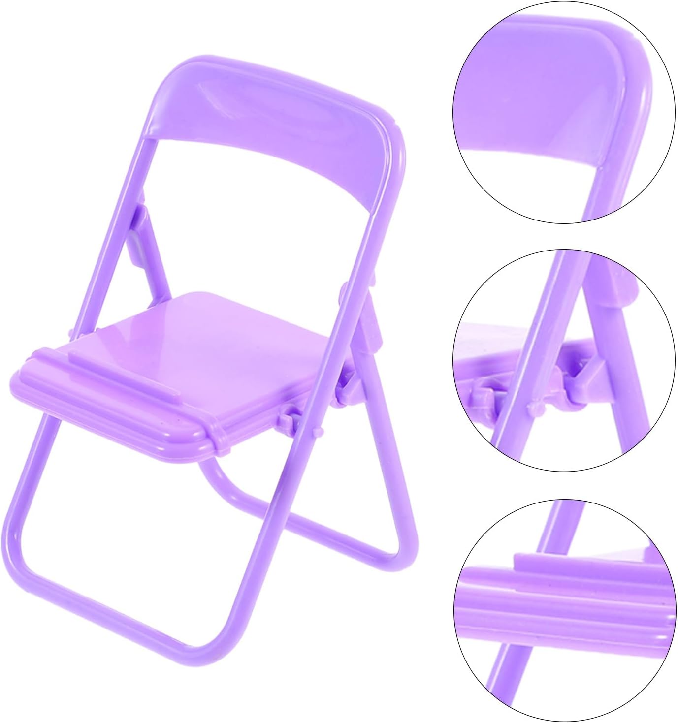 Beaupretty 10 Pack Creative Purple Foldable Chair-Shaped Phone Stands - for Home & Office