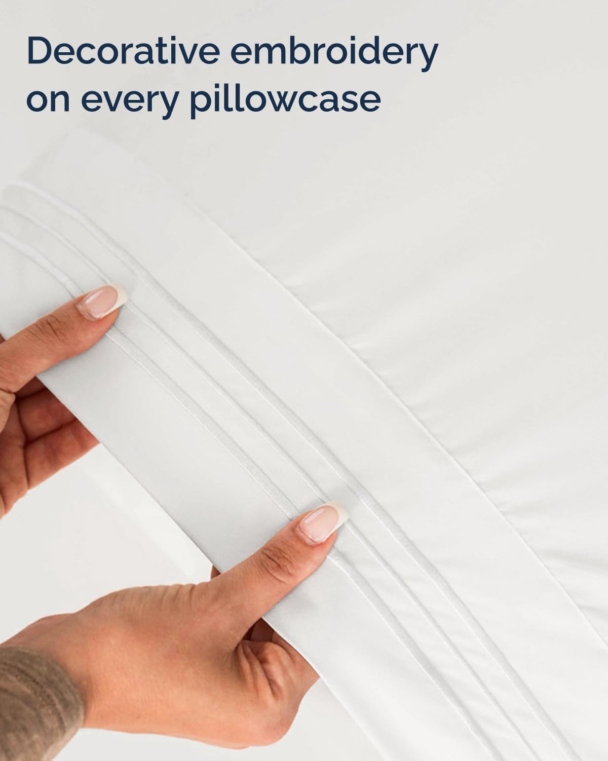 Skiennix Full XL Bed Sheet Set - Soft, Breathable & Cooling 4-Piece Luxury Bedding - Deep Pockets, Antique White