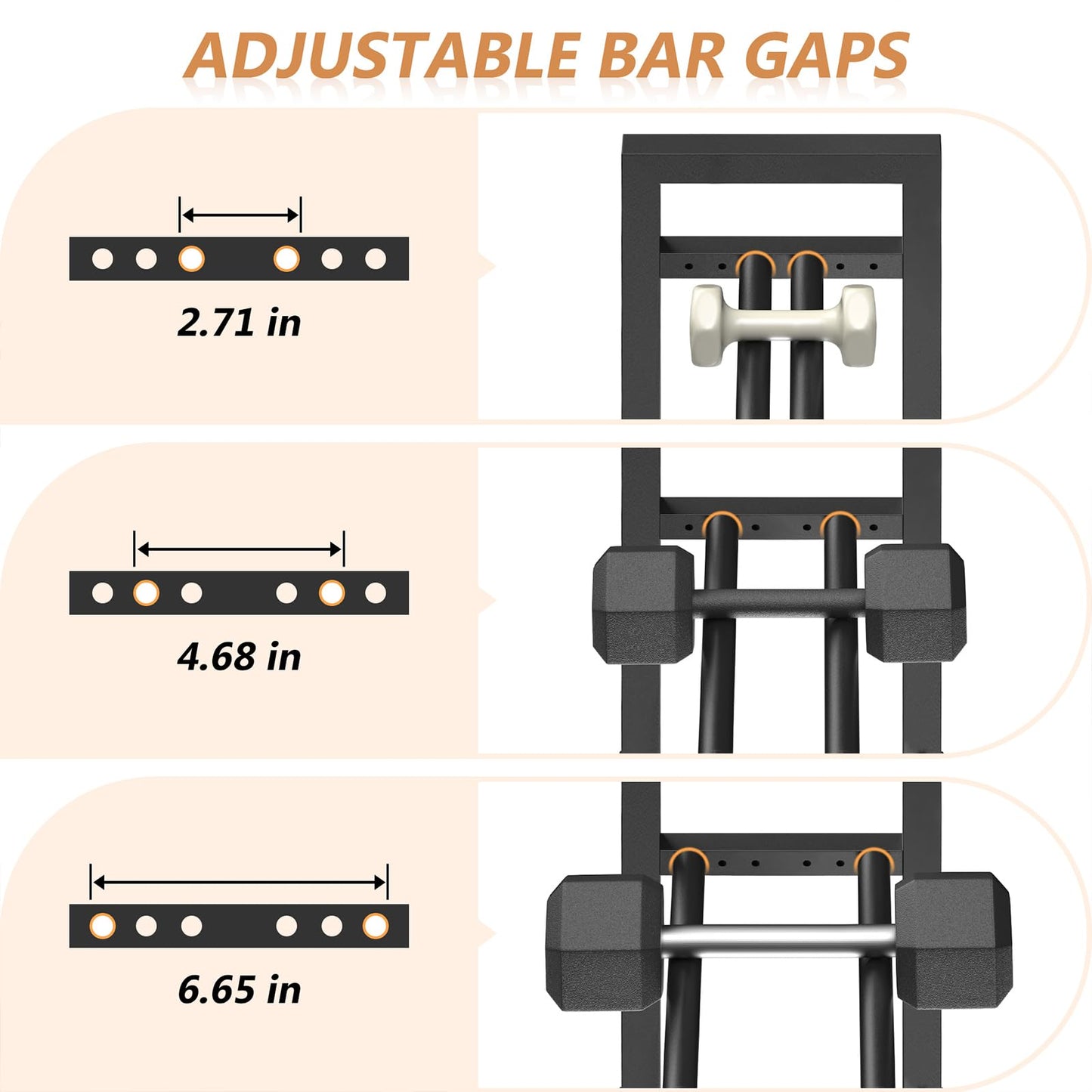 Dumbbell Rack Stand Only, Weight Rack for Home Gym, Heavy-Duty Kettlebell Rack, 3 Tier Adjustable Weight Storage Racks, Space-Saving Home Gym Organizer