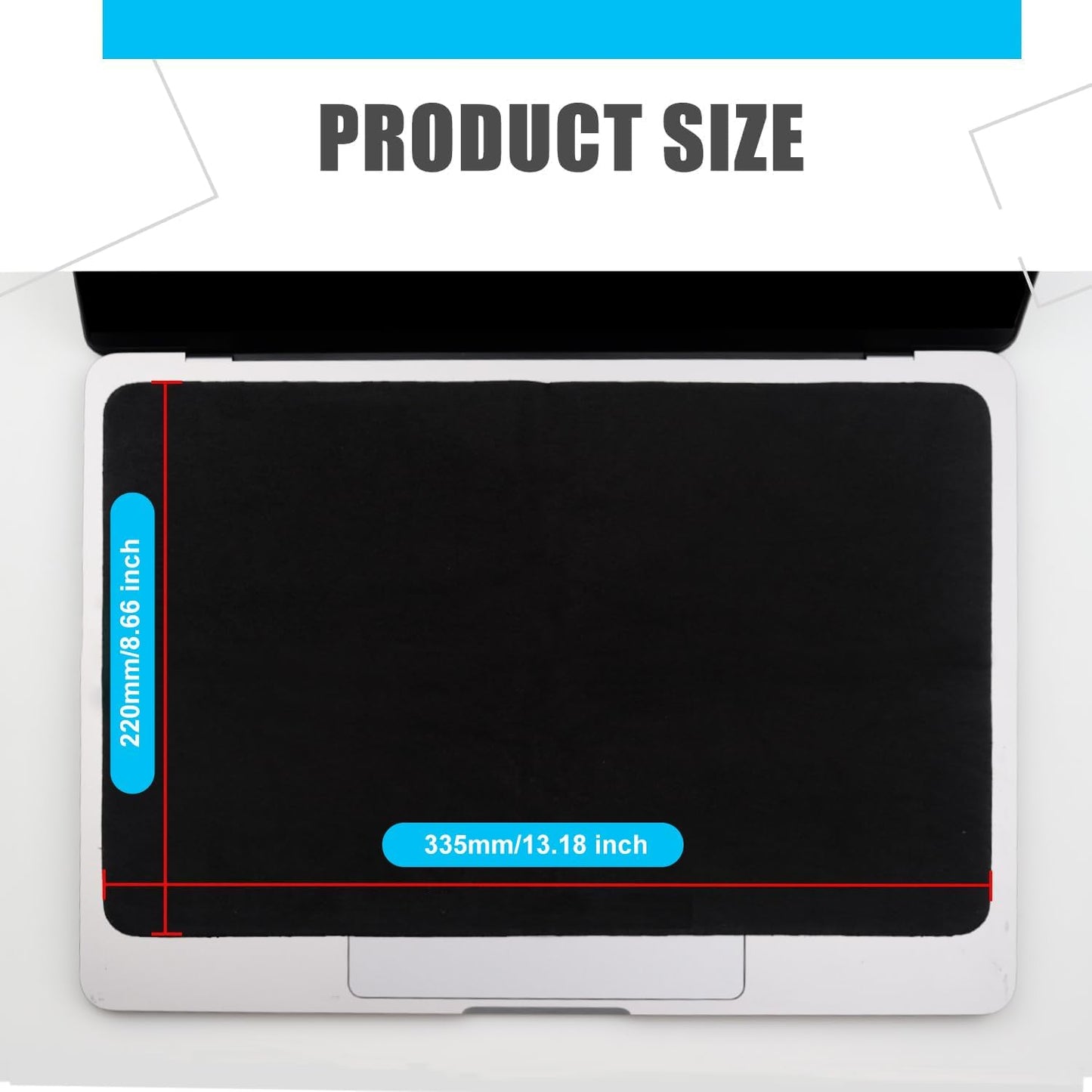 3 Pack 15" 16" 15.3" 15"/MacBook 16"-Black Microfiber Liner Cleaning Cloth MacBook Air/MacBook Pro Screen Keyboard