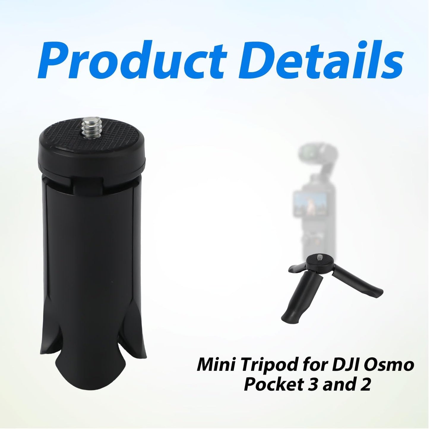 BOXOB 3 2, Mini Tripod for DJI Osmo Pocket & Portable Camera Tripod Stand, Black, ABS Material