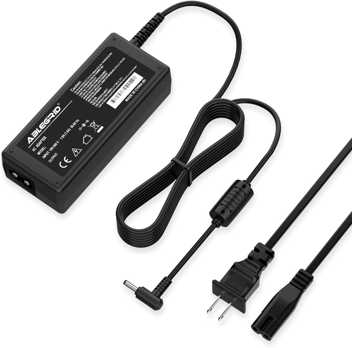 Dysead 12V 5A 8 Replacement DC Power Supply Adapter + Split Power Cord Compatible with CCTV Camera DVR