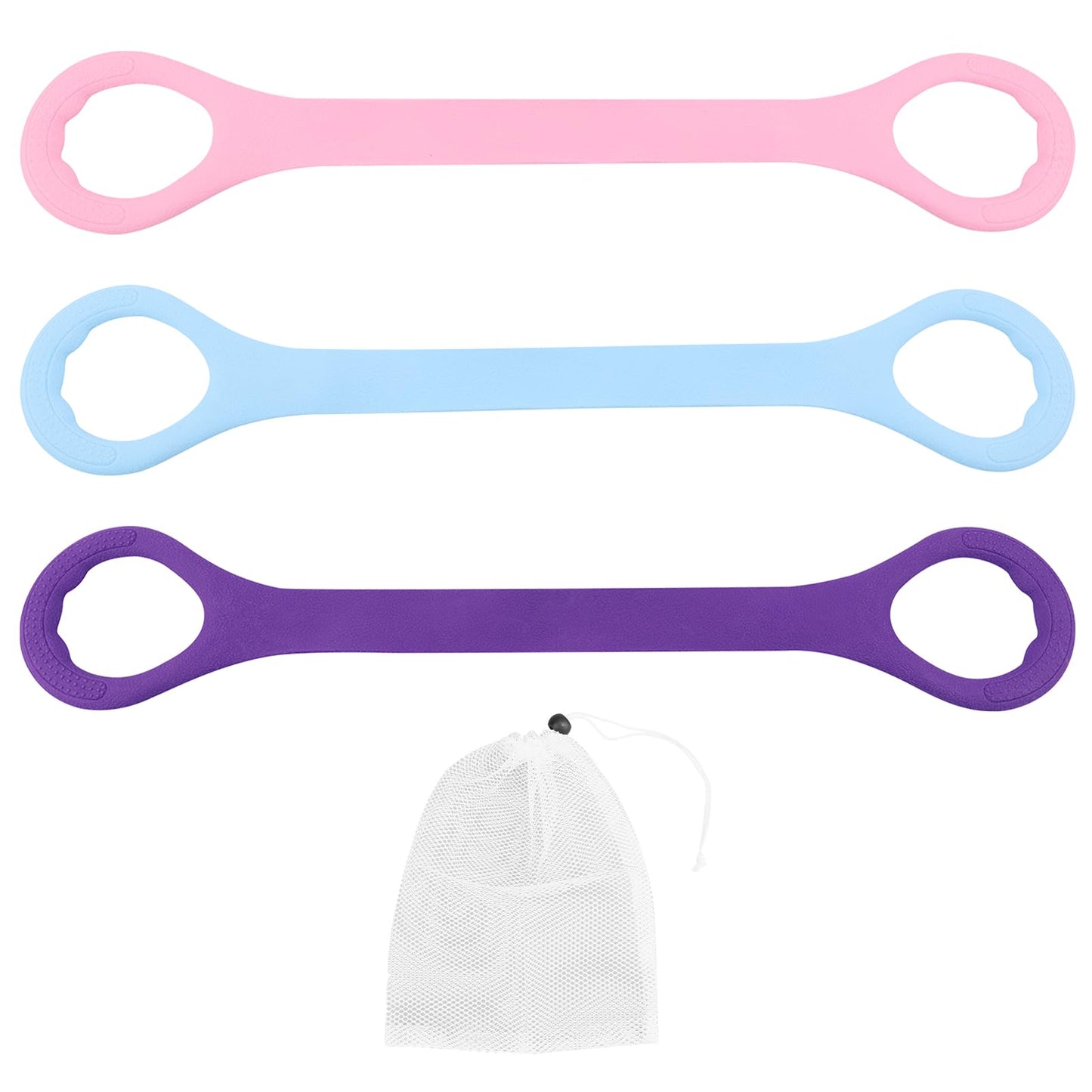 Figure 8 Fitness Resistance Band, 3pcs Arm Back Shoulder Exercise Bands Training Elastic Ropes for Working Out, Exercise Equipment for Physical Therapy,Yoga,Pilates, Stretching