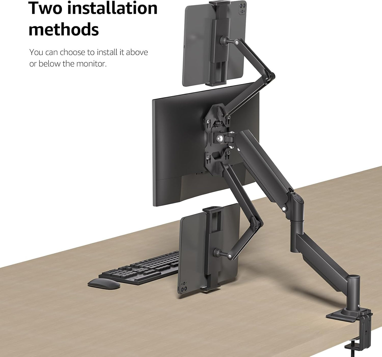 ergoiuon 4.7-15.6" 75x75 100x100,MAT002-XL Universal VESA Mount Adapter for Tablets,Monitor Arm Extension