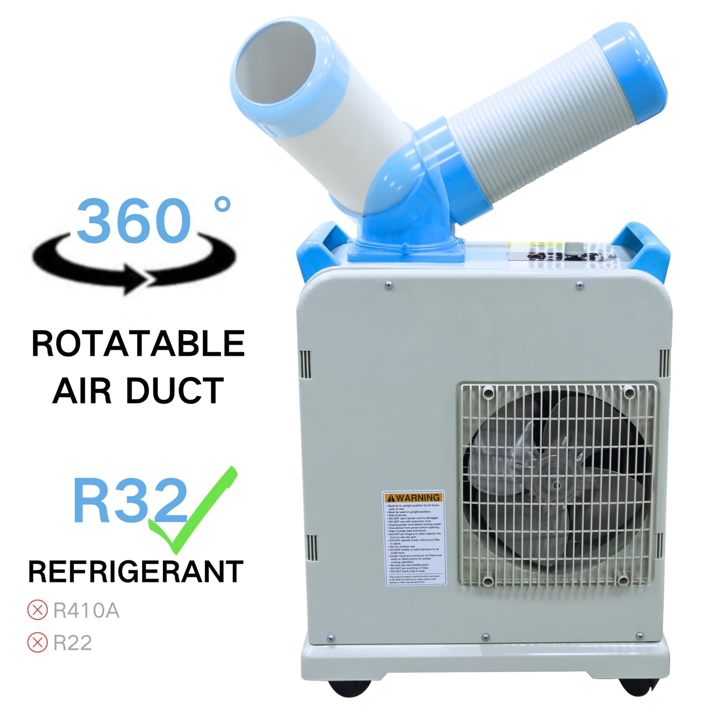 Amarite Industrial Spot Air Conditioner – 6000 BTU Portable Air Cooler with R32 Refrigerant, Mobile Spot Cooler for Indoor/Outdoor Use