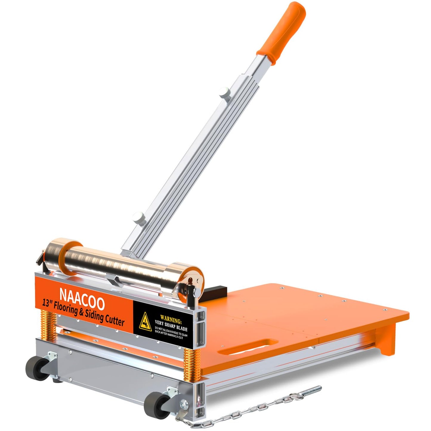 NAACOO 17mm Heavy Duty Laminate/Vinyl Floor Cutter, 13” Vinyl Plank Cutter with Wheel – Just 1 Step Meet Angle&Length Cutting, Flooring Tools - Cuts Laminate Floor, Engineer Wood, LVP/T, VCT, SPC, WPC