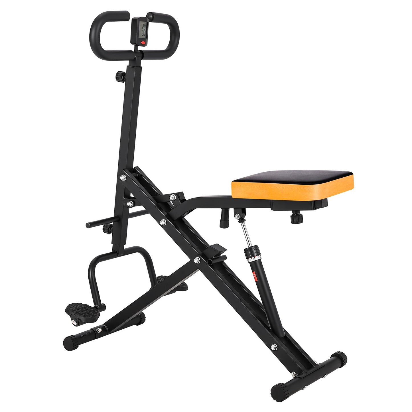 Garvee Squat Machine, Squat Assist Trainer with 12 Level Adjustable Resistance, Foldable for Home Storage - Full Body Workout Gym Equipment for Glutes & Legs, 350 LBS Capacity, White