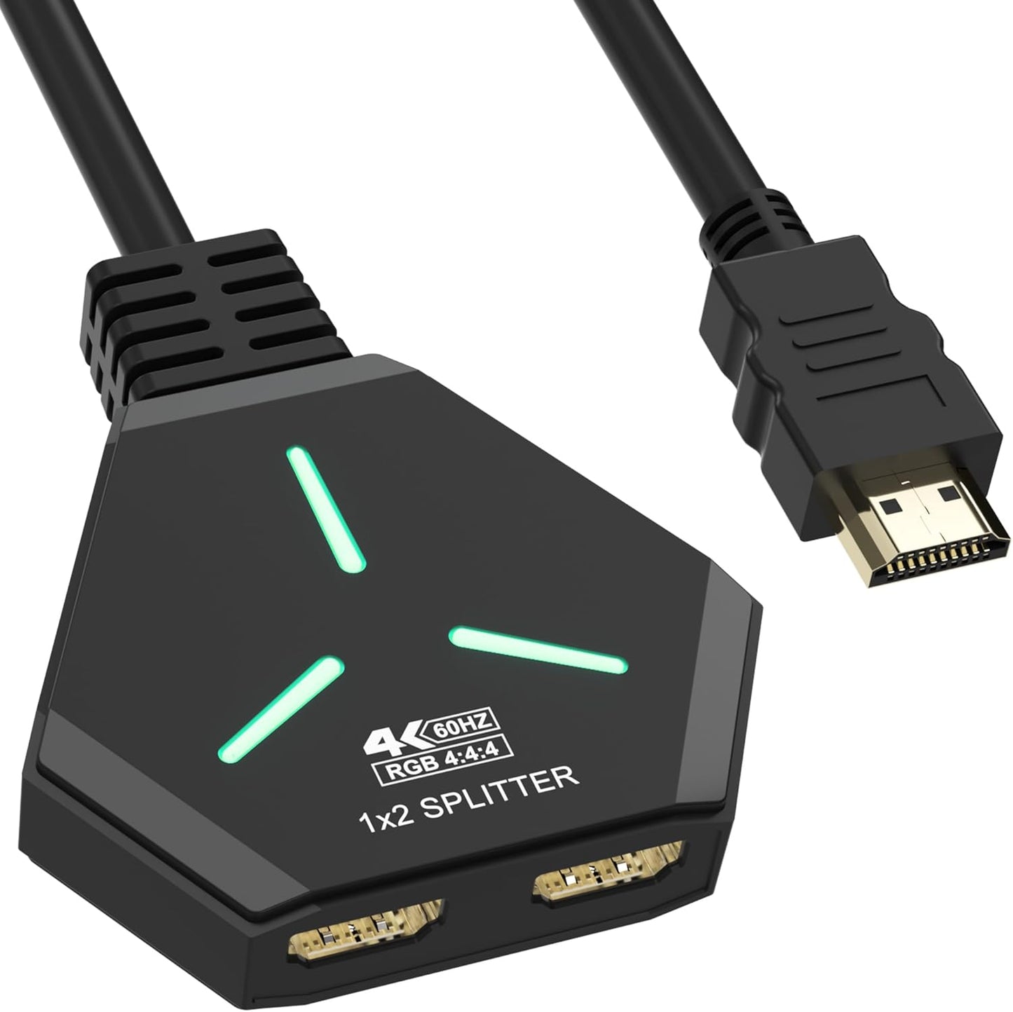 AUKOKIOULA 1 2 4K@60hz 1080P, 3D, PS4, PS5, HDMI Splitter in Out Duplicate/Mirror (Not Extend), HDMI Splitter for Dual