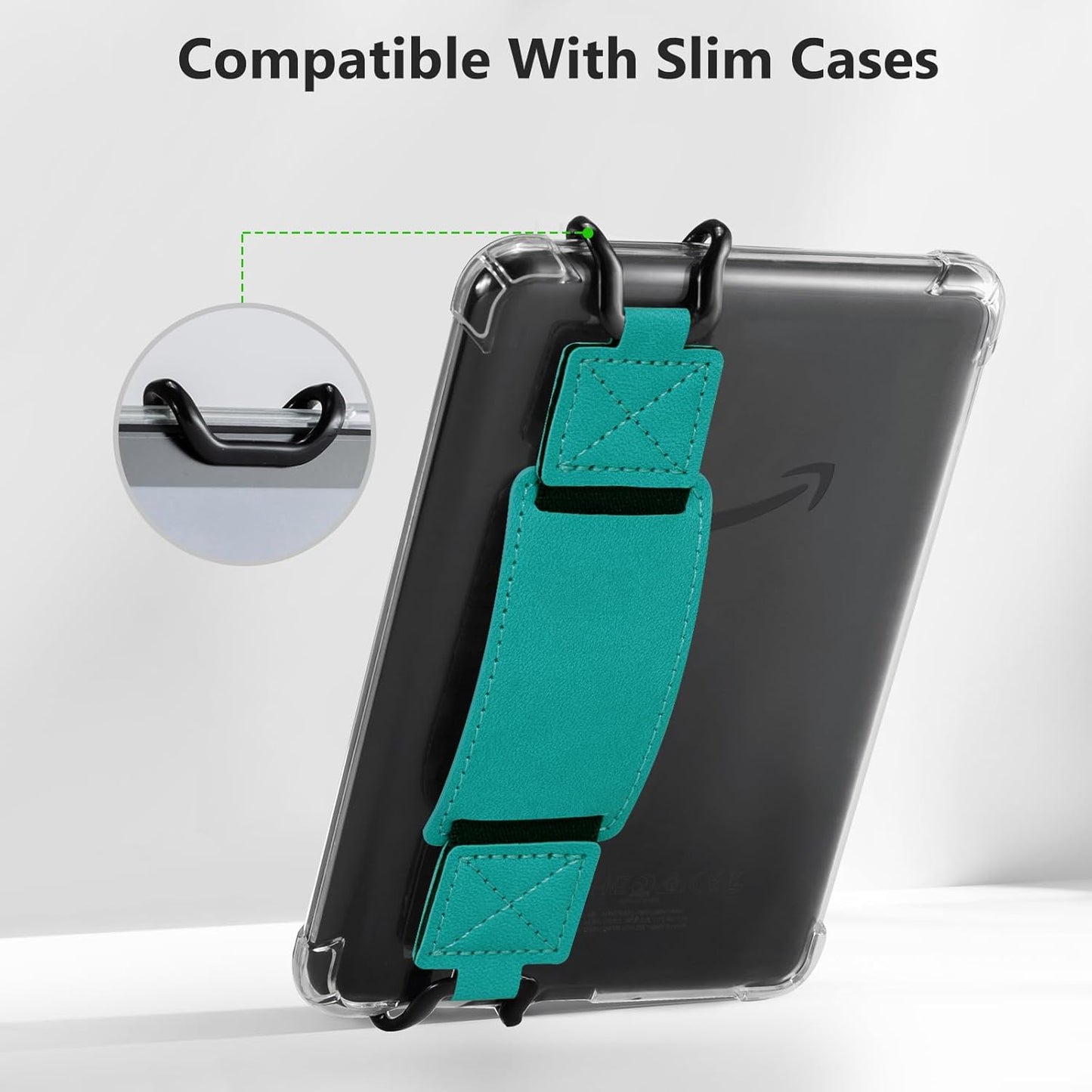 CoBak 6-7.5" Secure Hand Strap for Kindle and Tablets - Versatile and Lightweight Finger Grip Holder for Kindle
