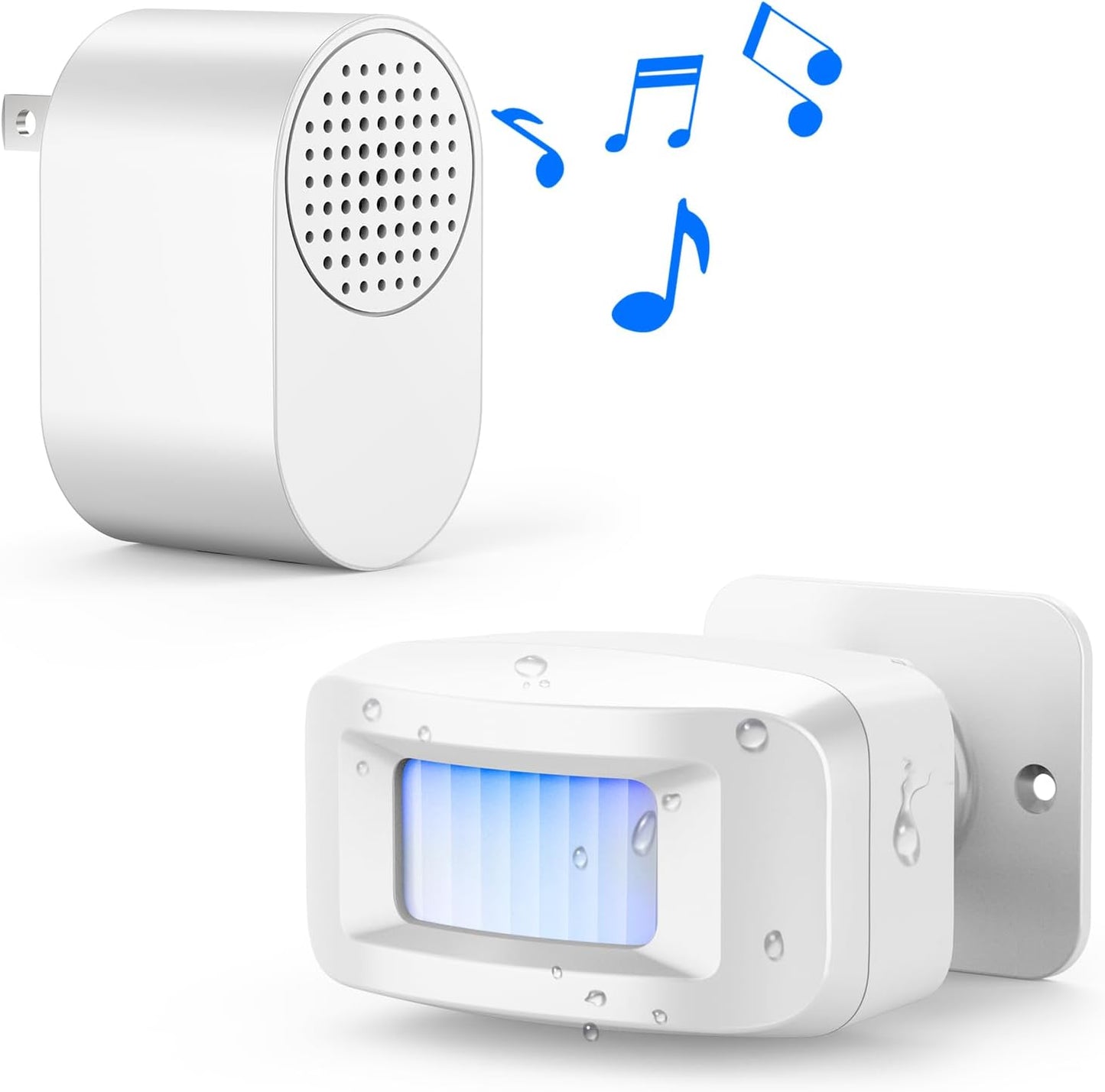 FREETIM 500FT Driveway Alarms Wireless Outside Weatherproof - Motion Sensor Alarms System Motion Detector Plug