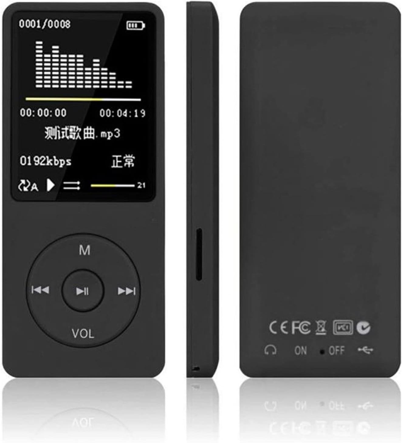 Lovskoo Mp4 70 128GB, Mp3 Mp3 Mp4 Player with Headphone Hours Playback, Up to Player for Sports, Travelling Portable