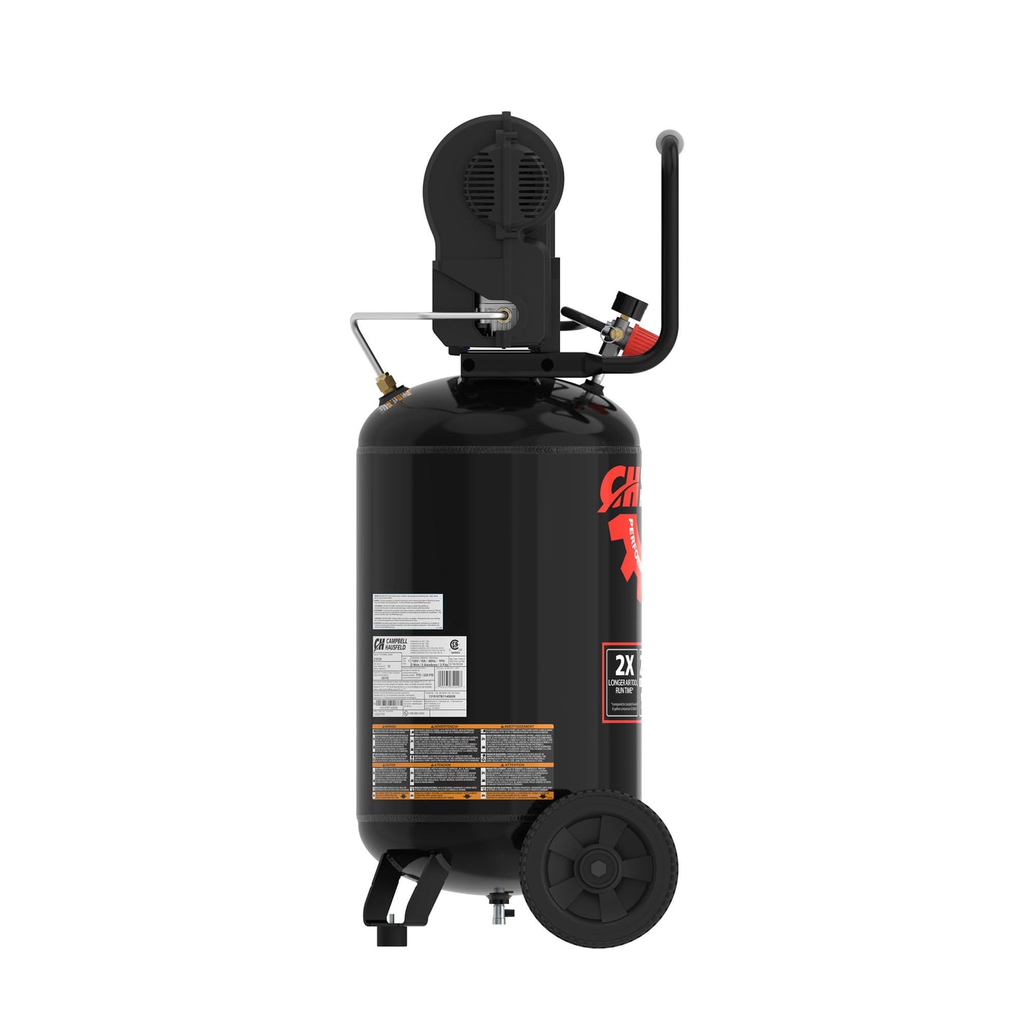 Campbell Hausfeld 15 Gallon Vertical Air Compressor, 225 PSI, Oil‑Free