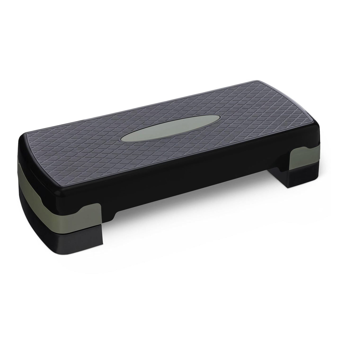 Amazon Basics Aerobic Exercise Step Platform, Adjustable Workout Stepper for Home Fitness, 27", Black/Grey