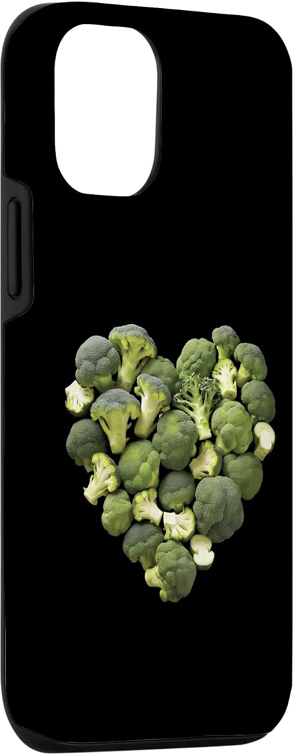 Broccoli Heart Design 12/12 Vegetable Broccoli Heart Case for iPhone Pro