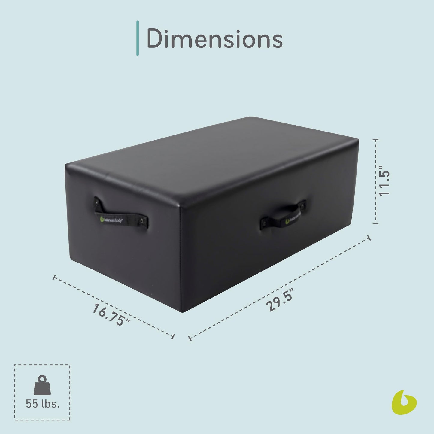 Balanced Body Standard Sitting Box for Pilates Reformer, Pilates Equipment for Home Workouts and Professional Studio Use, Fits Wood Reformers and Allegro or Allegro 2 Reformer