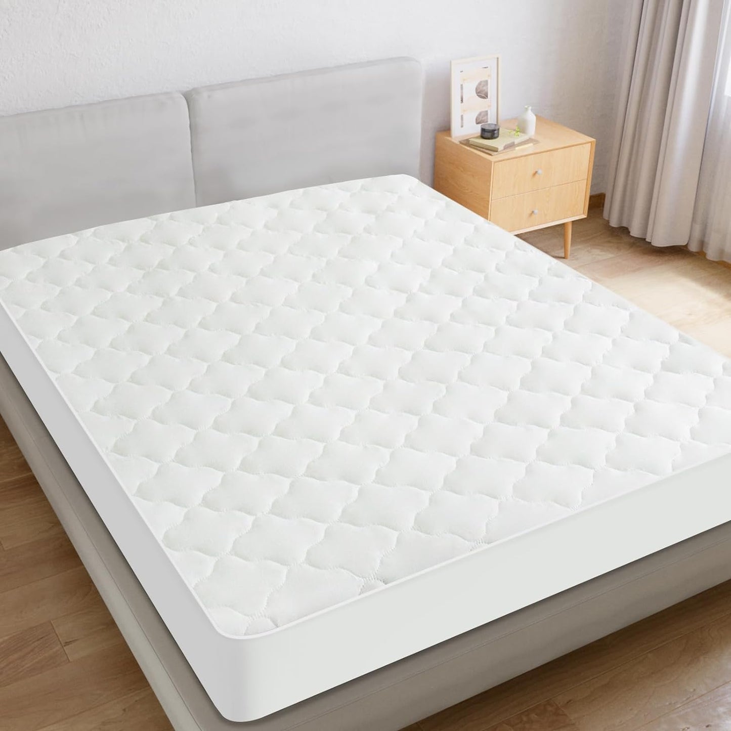 Queen Mattress Protector by [Brand Name] - Waterproof Quilted Cover with Ultra Soft Surface | Fits Mattresses Up to 14 Inches